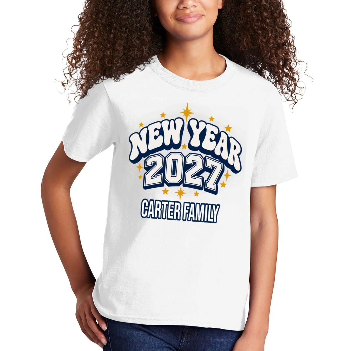 New Year 2027 Family Matching Shirt Design Kids T-Shirt - Front 1