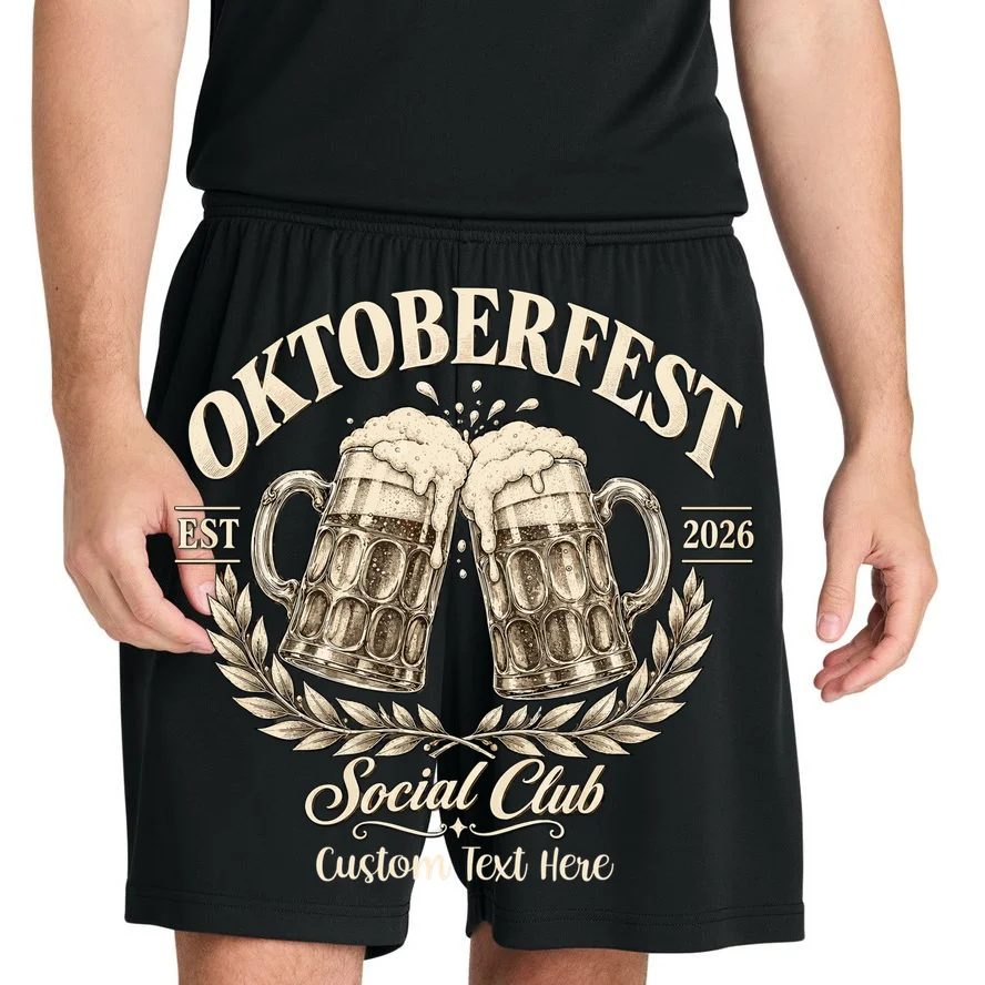 October fest 2026 Social Club Custom Text – Personalized Beer Mug Festival Men's Shorts - Front 1