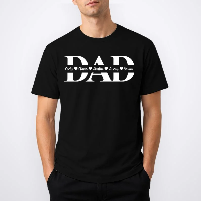 Our Little Legacy – Personalized Family Names Design Men's T-Shirt - Front 1