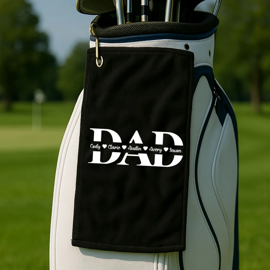 Our Little Legacy – Personalized Family Names Design Golf Towel - Front 2