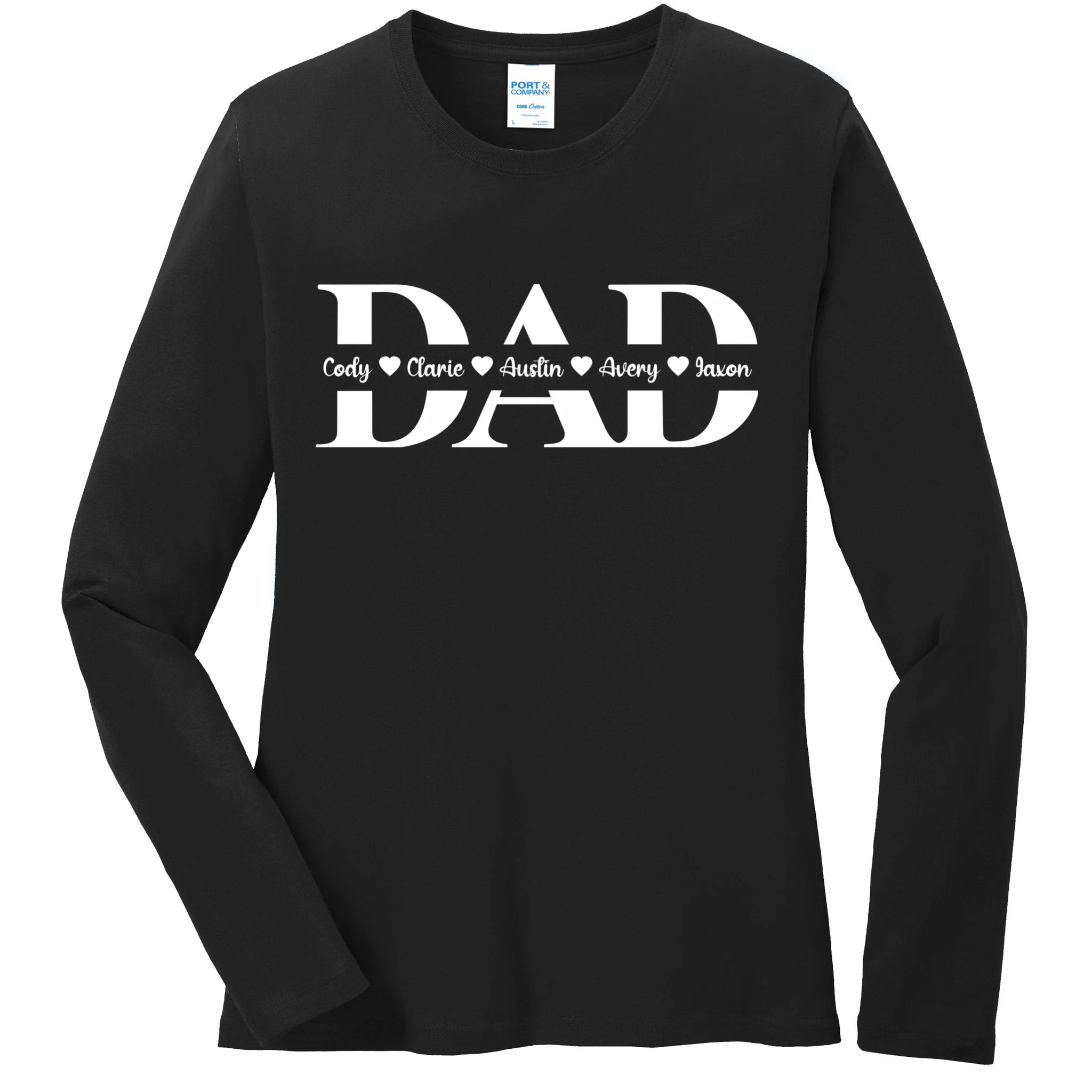 Our Little Legacy – Personalized Family Names Design Women's Long Sleeve Shirt Front
