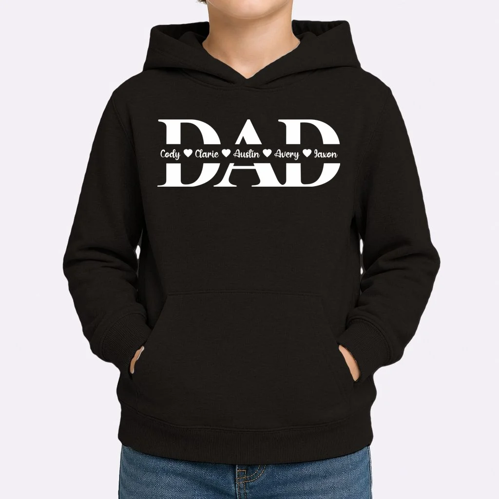 Our Little Legacy – Personalized Family Names Design Kids Hoodie - Front 1