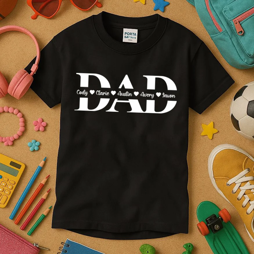 Our Little Legacy – Personalized Family Names Design Kids T-Shirt - Front 2