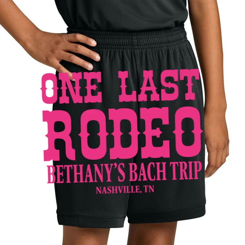 ONE LAST RODEO Bach Trip Nashville Customizable Kids Shorts - Front 1