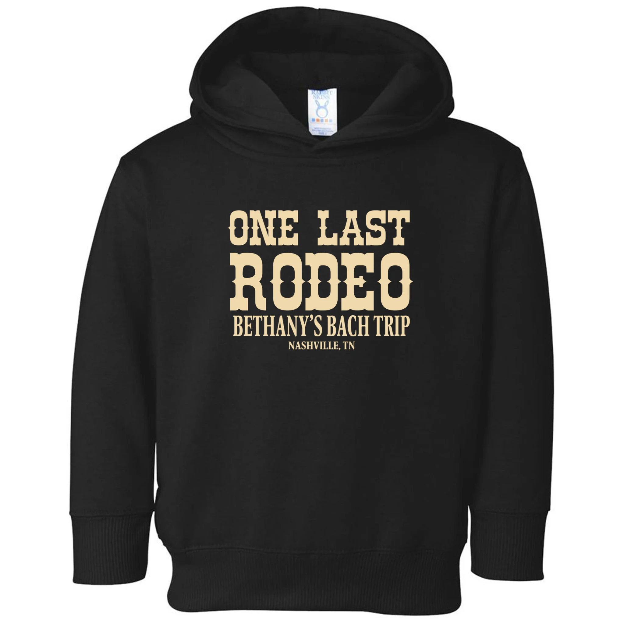 ONE LAST RODEO Bach Trip Nashville Customizable Toddler Hoodie - Front