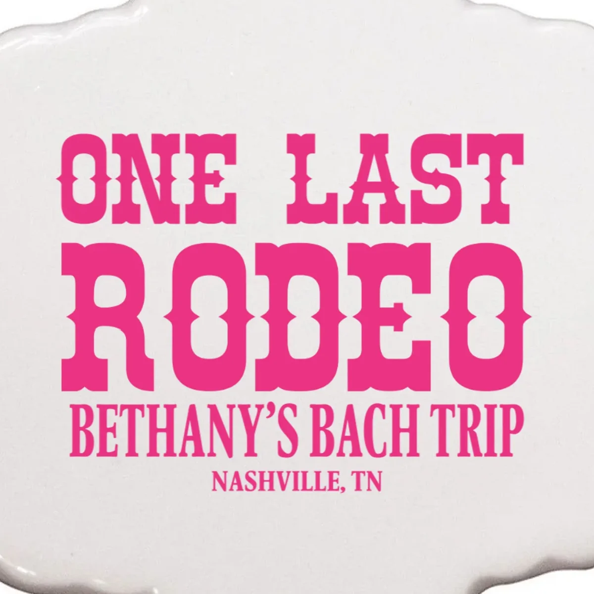 ONE LAST RODEO Bach Trip Nashville Customizable Ornament - Front - Close-up
