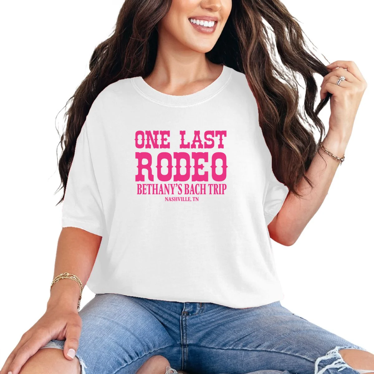 ONE LAST RODEO Bach Trip Nashville Customizable T-Shirt - Front