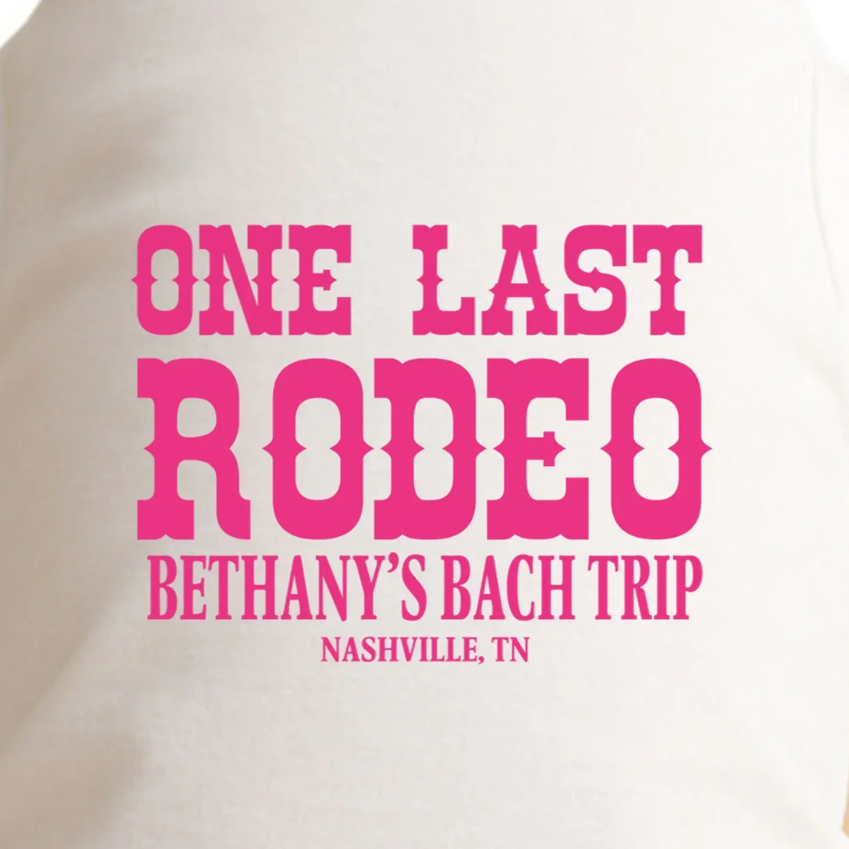 ONE LAST RODEO Bach Trip Nashville Customizable Doggie Tank - Front - Close-up
