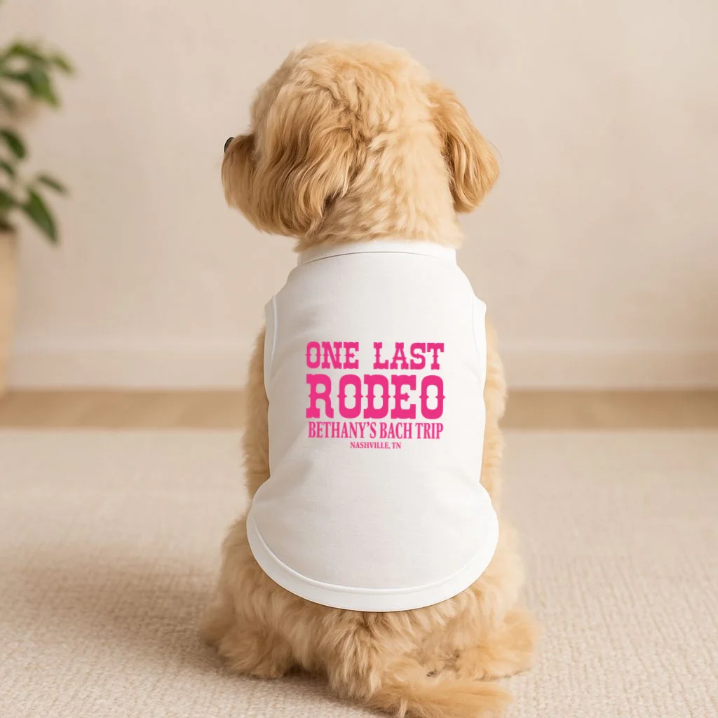ONE LAST RODEO Bach Trip Nashville Customizable Doggie Tank - Front 1