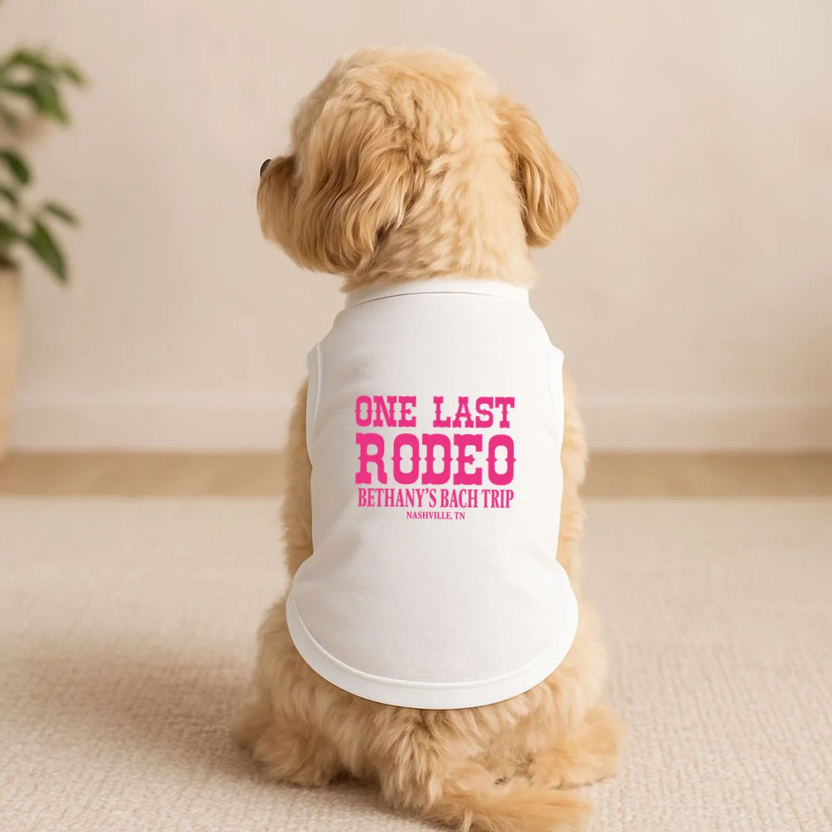 ONE LAST RODEO Bach Trip Nashville Customizable Doggie Tank - Front 1