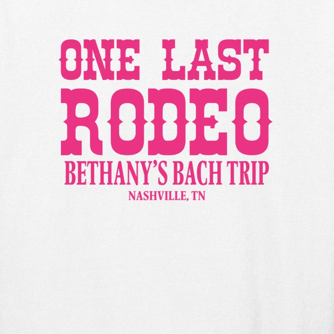 ONE LAST RODEO Bach Trip Nashville Customizable Men's Long Sleeve Shirt - Front - Close-up