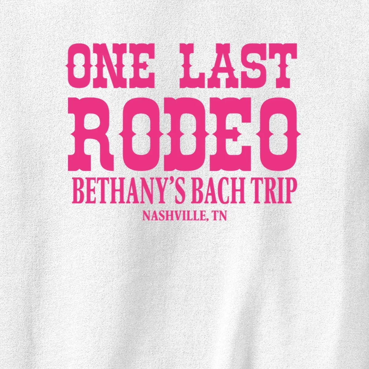 ONE LAST RODEO Bach Trip Nashville Customizable Men's Sweatshirt - Front - Close-up