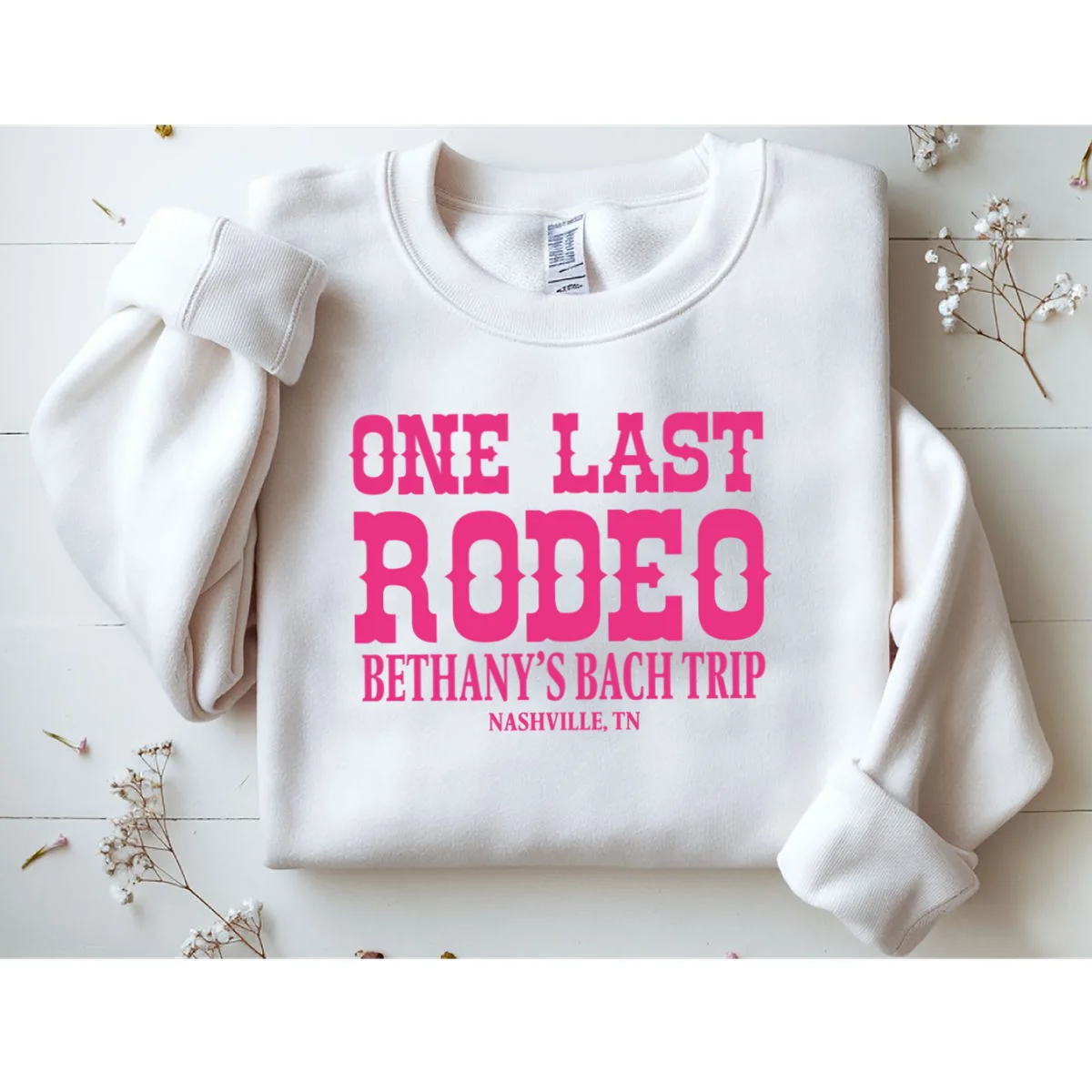 ONE LAST RODEO Bach Trip Nashville Customizable Sweatshirt - Front 1