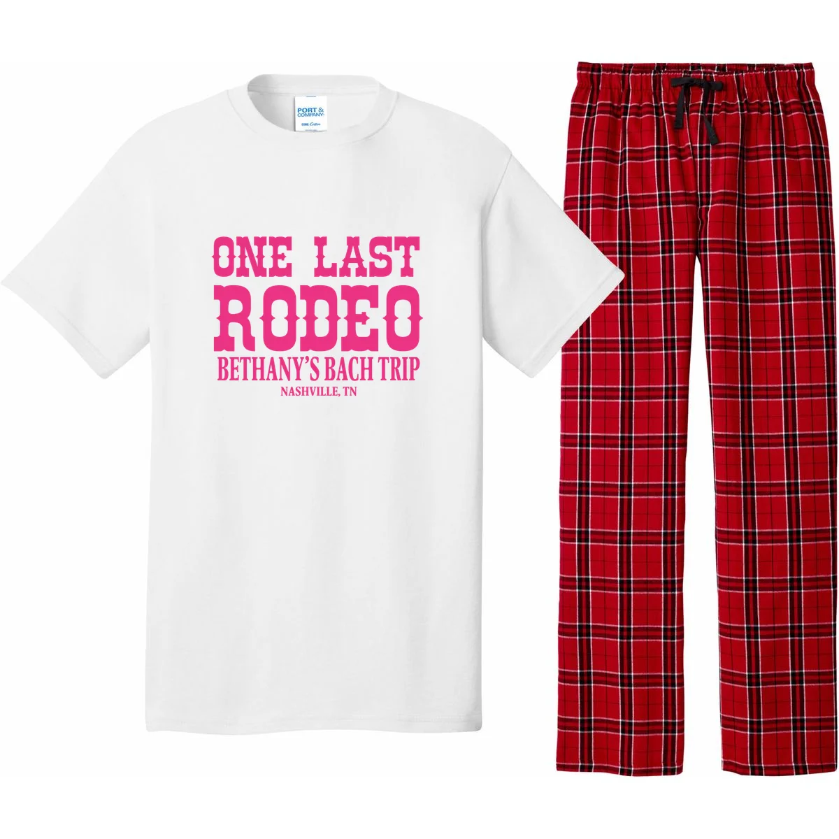 ONE LAST RODEO Bach Trip Nashville Customizable Pajama Set - Front