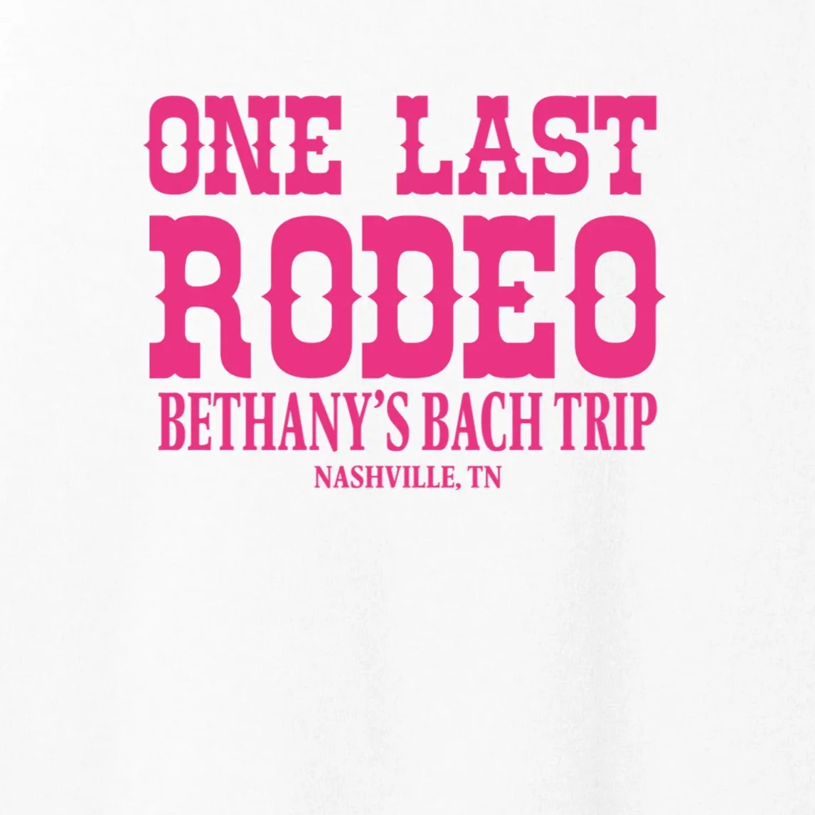 ONE LAST RODEO Bach Trip Nashville Customizable Women's Tank Top - Front - Close-up