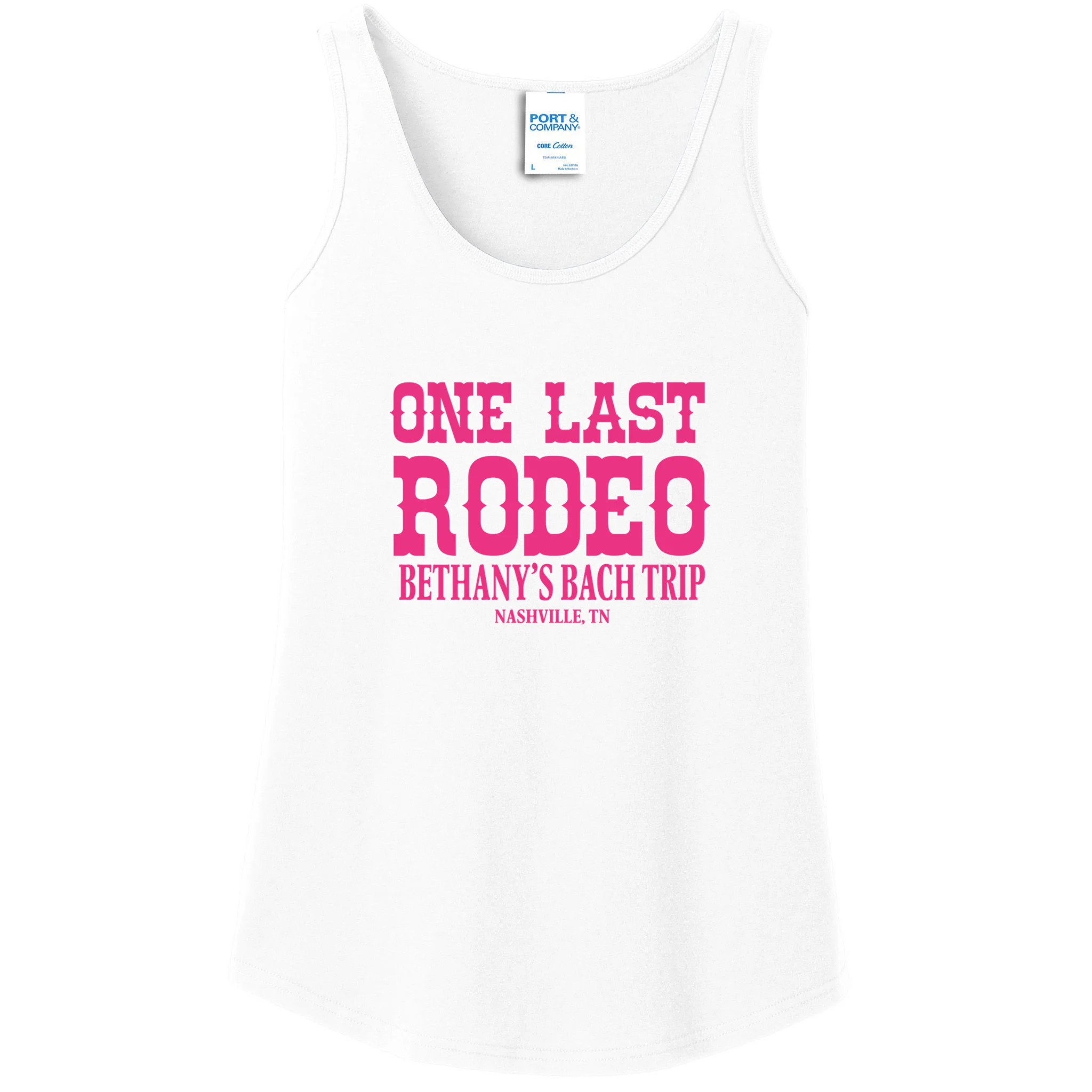 ONE LAST RODEO Bach Trip Nashville Customizable Women's Tank Top - Front