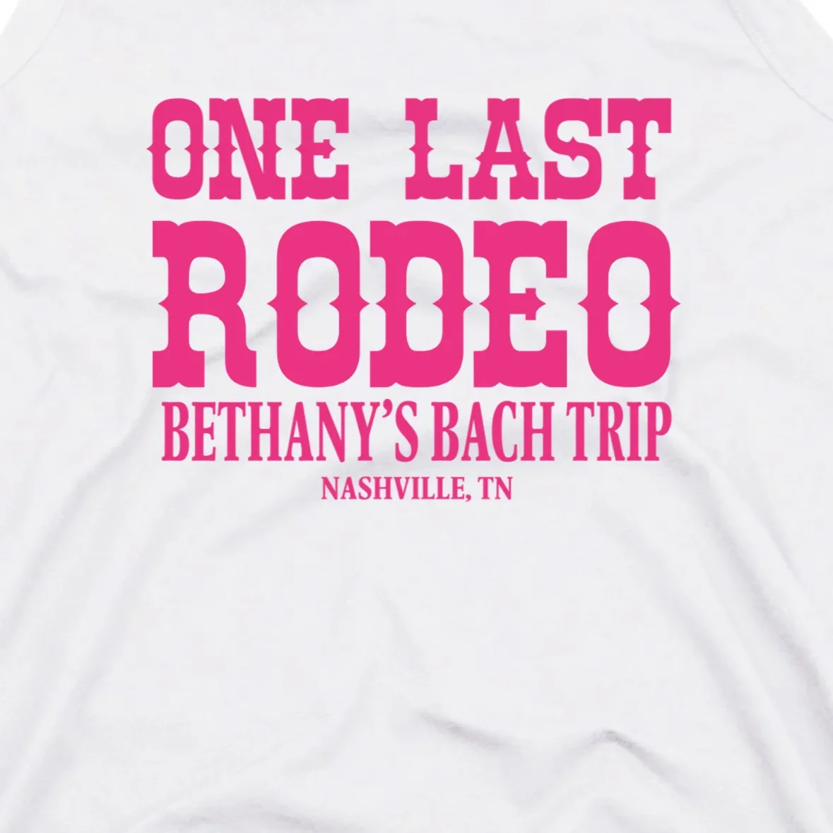 ONE LAST RODEO Bach Trip Nashville Customizable Men's Tank Top - Front - Close-up