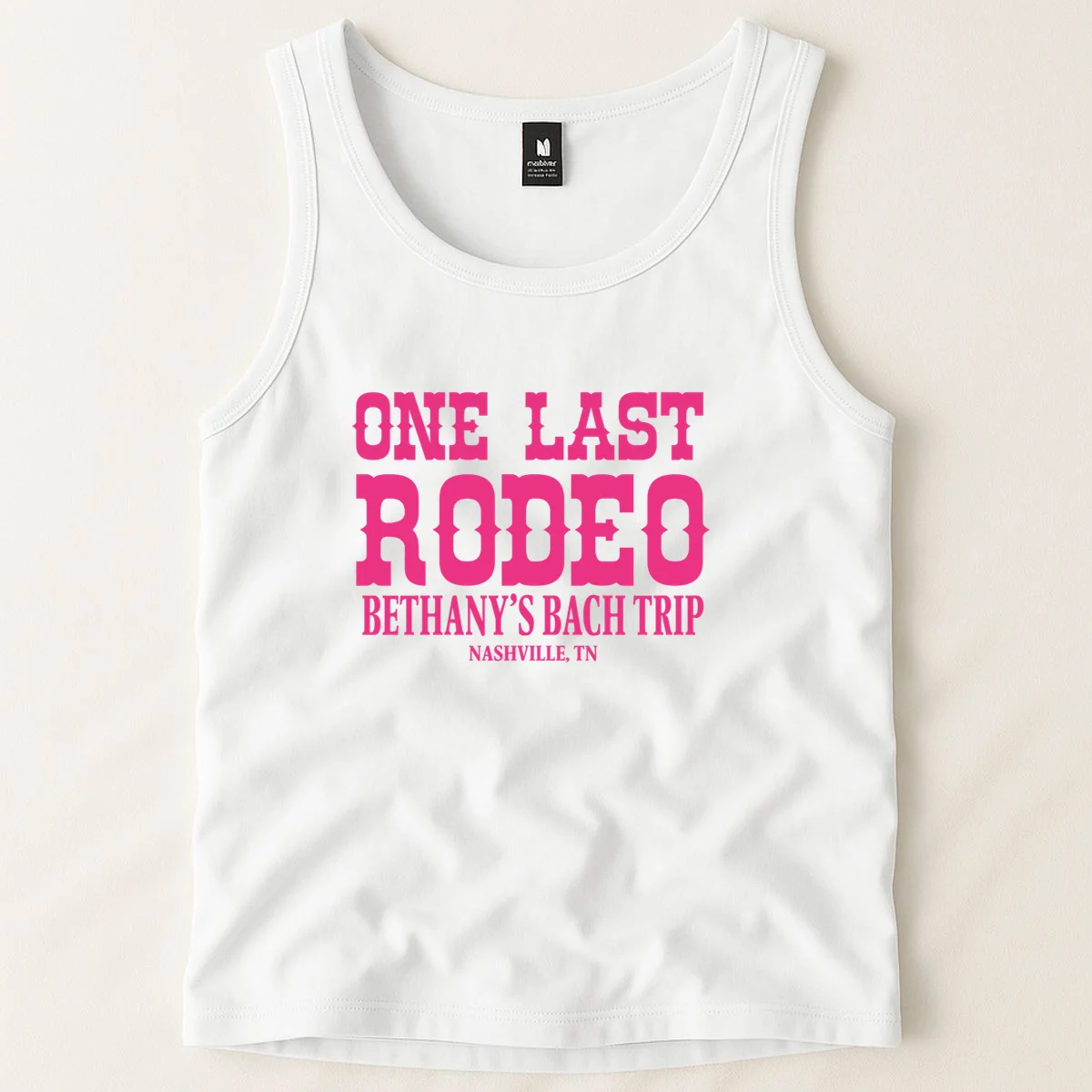 ONE LAST RODEO Bach Trip Nashville Customizable Tank Top - Front 1