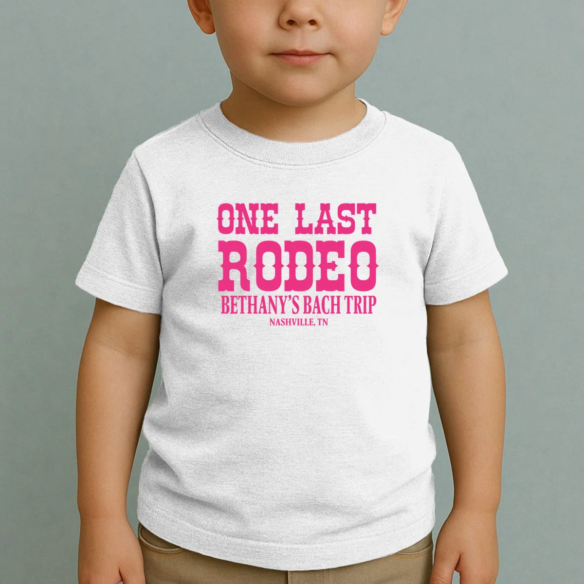 ONE LAST RODEO Bach Trip Nashville Customizable Toddler T-Shirt - Front 1