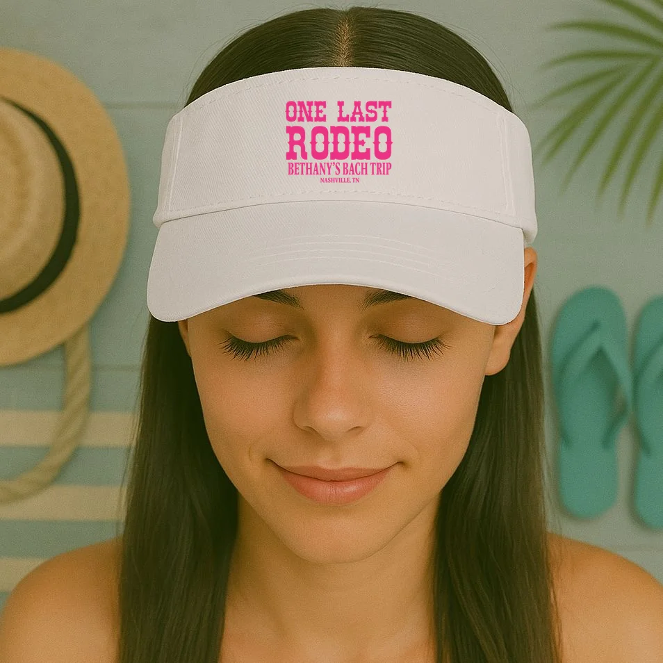 ONE LAST RODEO Bach Trip Nashville Customizable Visor - Front 1