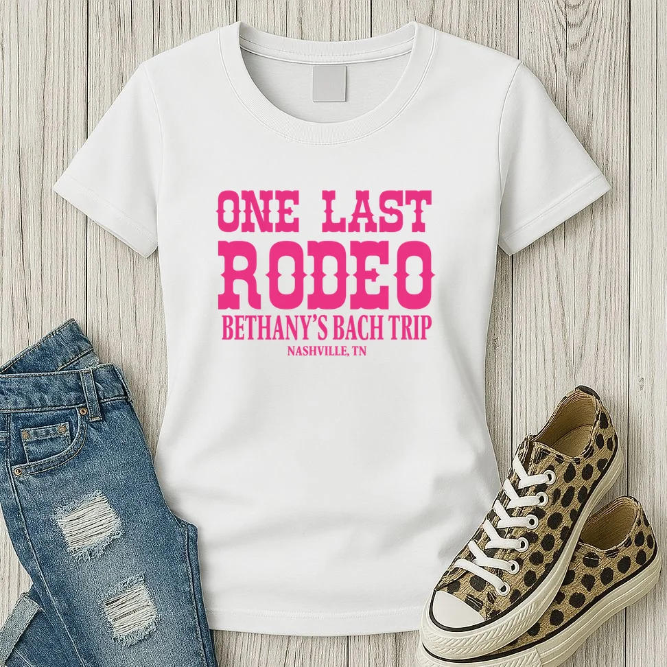ONE LAST RODEO Bach Trip Nashville Customizable Women's T-Shirt - Front 2
