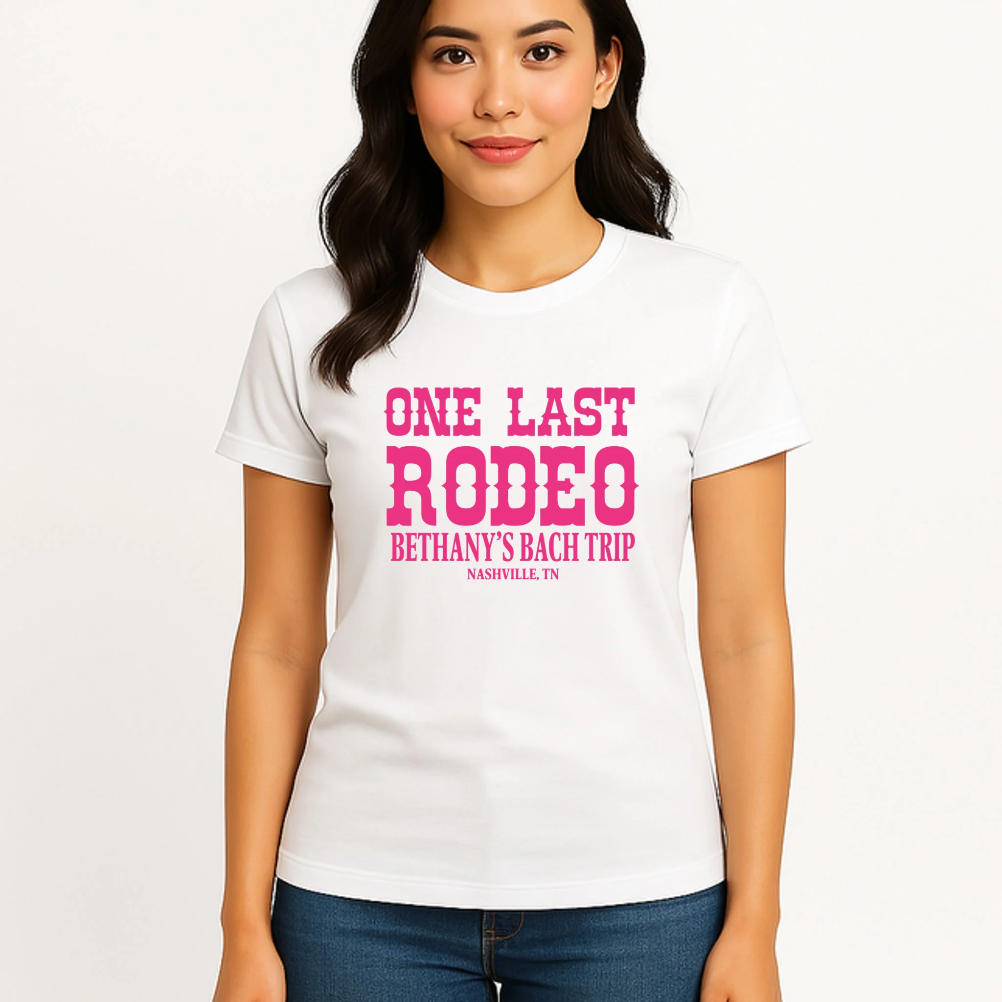ONE LAST RODEO Bach Trip Nashville Customizable Women's T-Shirt - Front 3