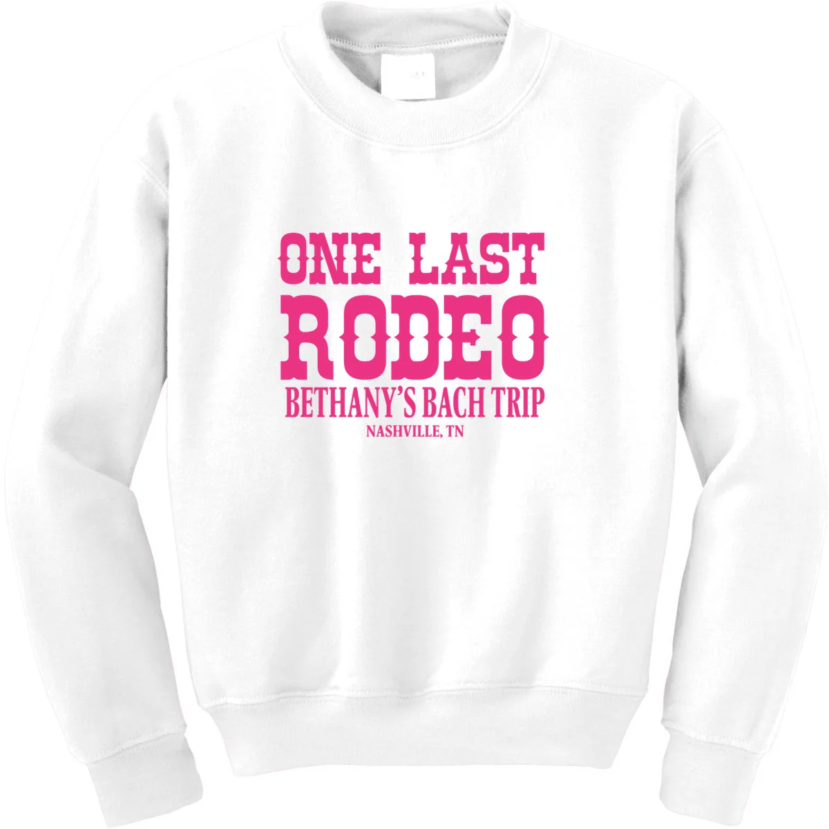 ONE LAST RODEO Bach Trip Nashville Customizable Kids Sweatshirt - Front