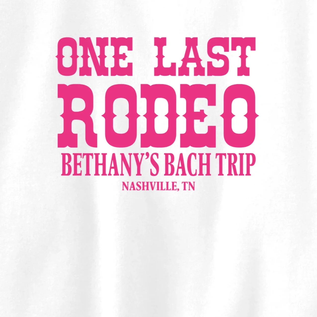 ONE LAST RODEO Bach Trip Nashville Customizable Kids Sweatshirt - Front - Close-up