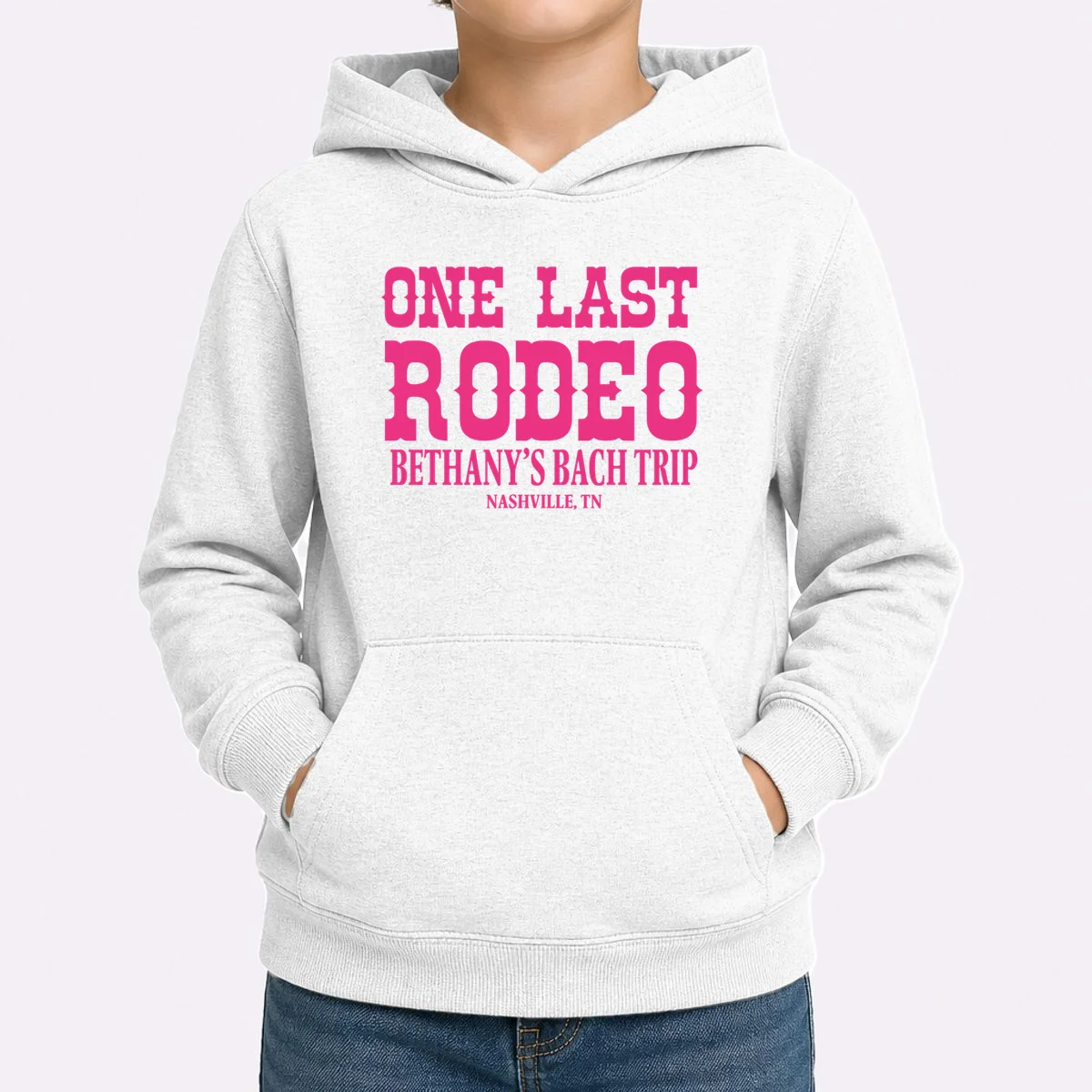 ONE LAST RODEO Bach Trip Nashville Customizable Kids Hoodie - Front 1