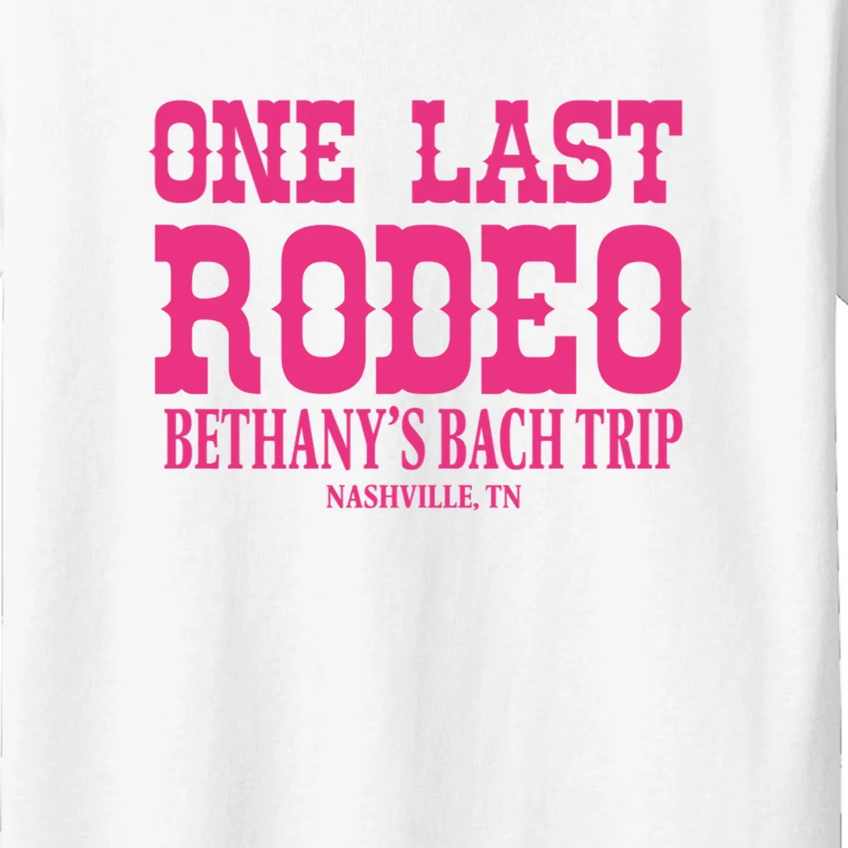 ONE LAST RODEO Bach Trip Nashville Customizable Kids T-Shirt - Front - Close-up