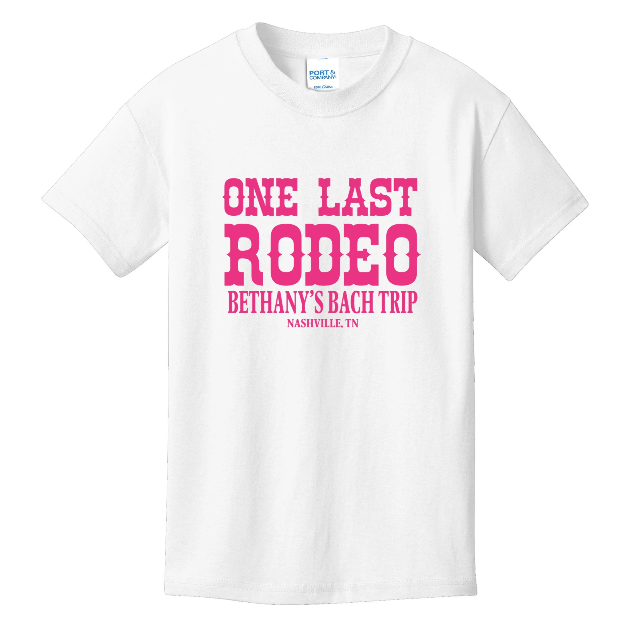 ONE LAST RODEO Bach Trip Nashville Customizable Kids T-Shirt - Front