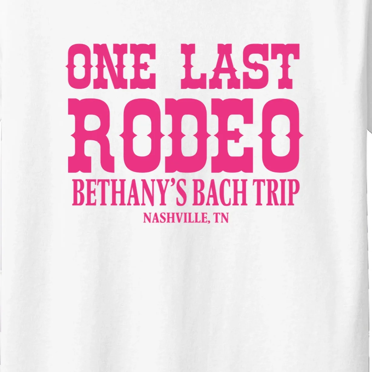 ONE LAST RODEO Bach Trip Nashville Customizable Kids T-Shirt - Front - Close-up