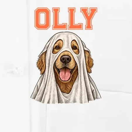 Custom Halloween Ghost Pet Portrait with Name – Personalized Spooky Dog & Cat Men's Chef Coat - Front - Close-up