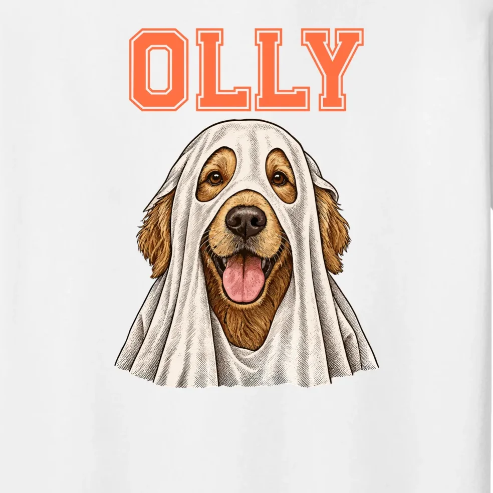 Custom Halloween Ghost Pet Portrait with Name – Personalized Spooky Dog & Cat Men's Pajamas - Front - Close-up