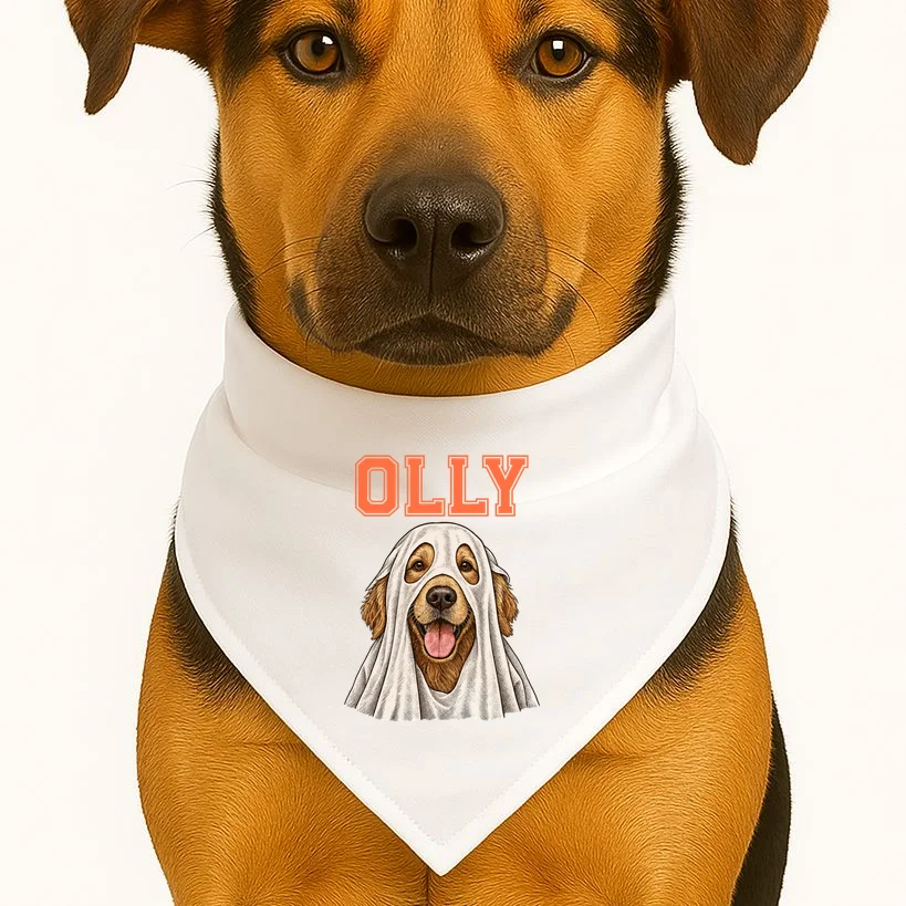 Custom Personalized Pet Portrait Shirt - Custom Dog Name Dog Bandana - Front 1