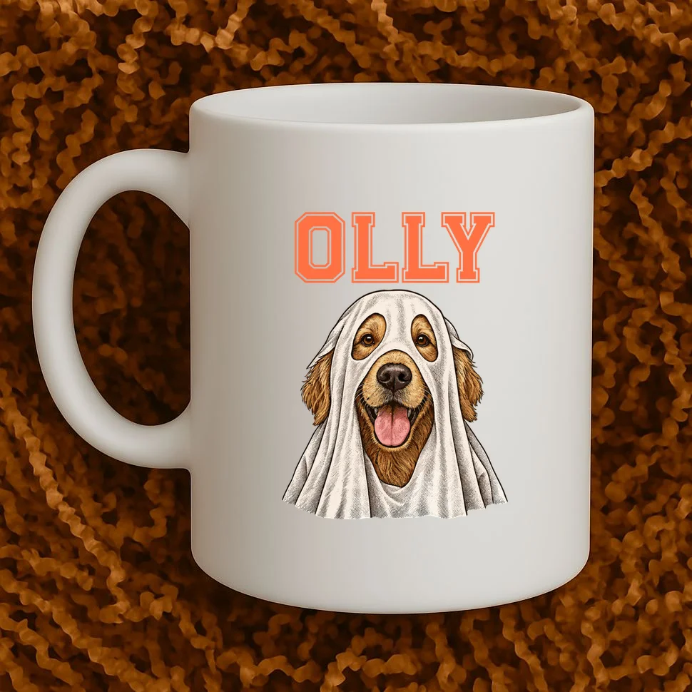 Custom Personalized Pet Portrait Shirt - Custom Dog Name Mug - Front 1