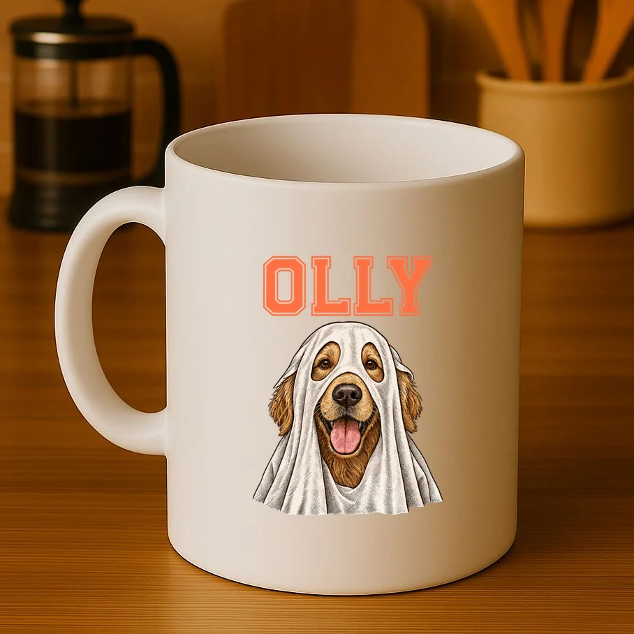 Custom Personalized Pet Portrait Shirt - Custom Dog Name Mug - Front 3