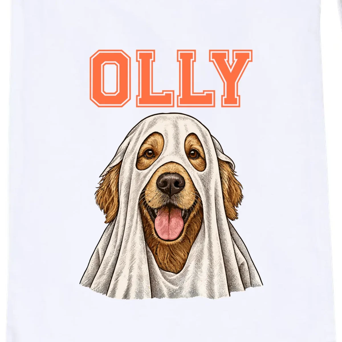 Custom Personalized Pet Portrait Shirt - Custom Dog Name Drawstring Bag - Front - Close-up