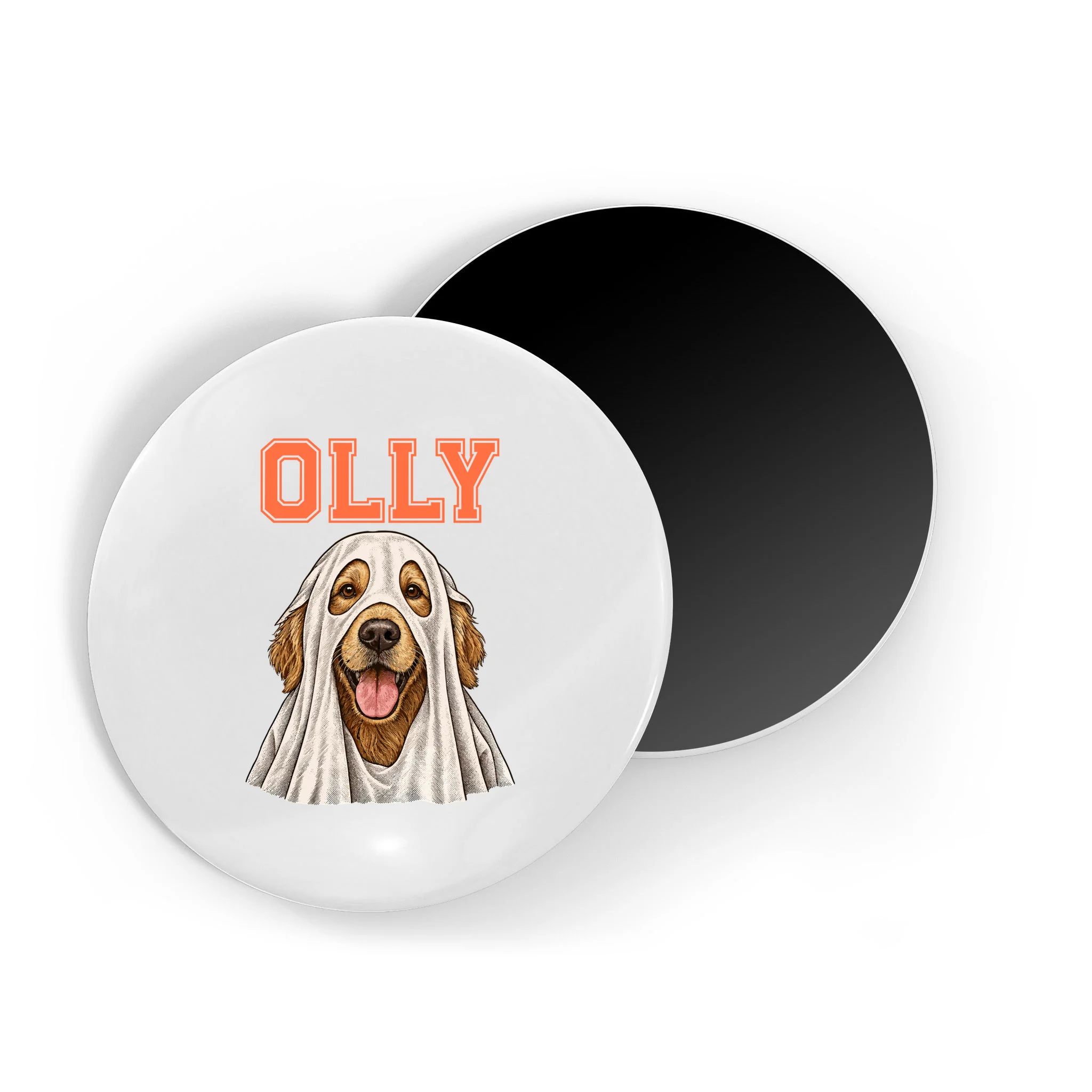 Custom Personalized Pet Portrait Shirt - Custom Dog Name Magnet - Front