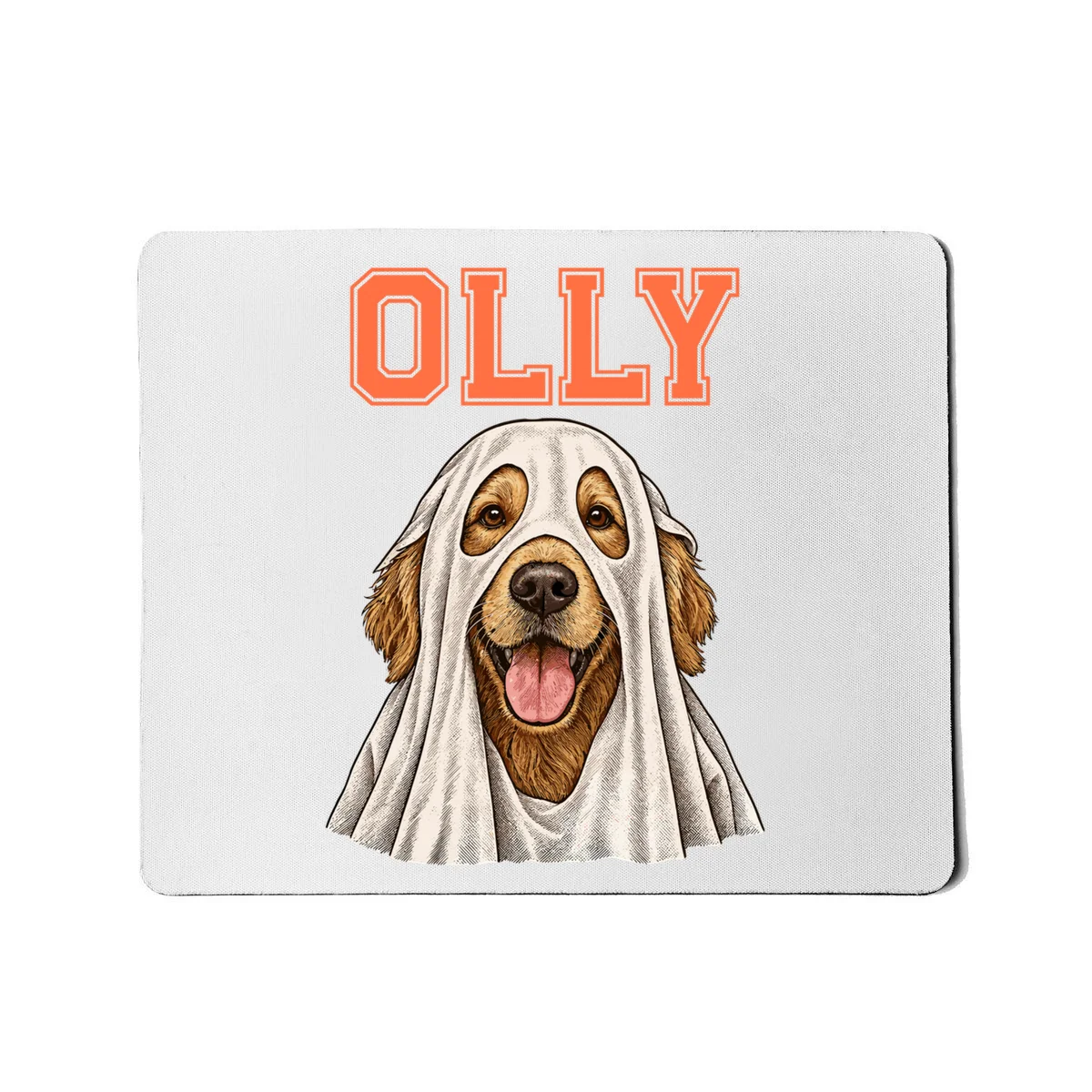 Custom Personalized Pet Portrait Shirt - Custom Dog Name Mouse Pad - Front