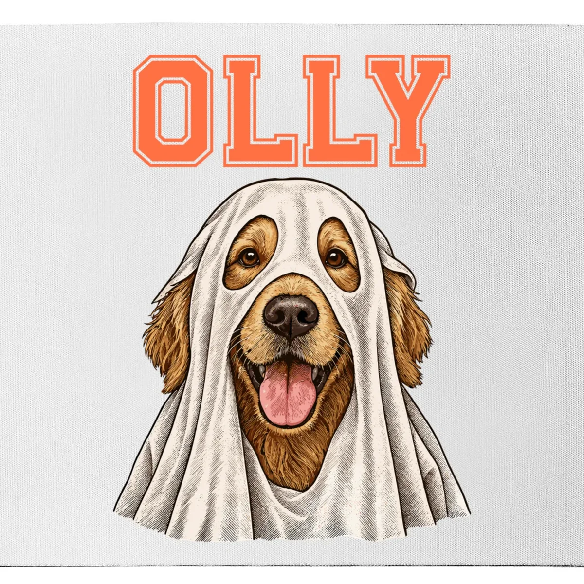 Custom Personalized Pet Portrait Shirt - Custom Dog Name Mouse Pad - Front - Close-up