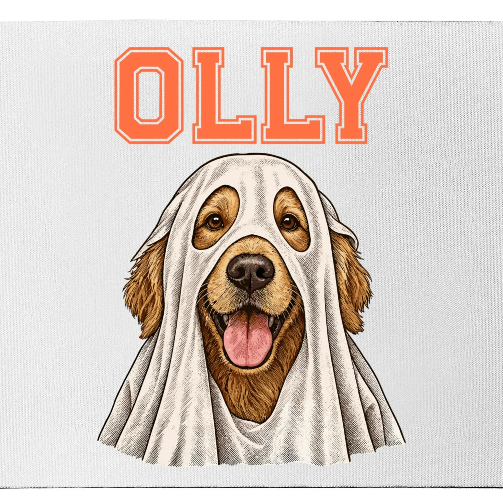 Custom Personalized Pet Portrait Shirt - Custom Dog Name Mouse Pad - Front - Close-up