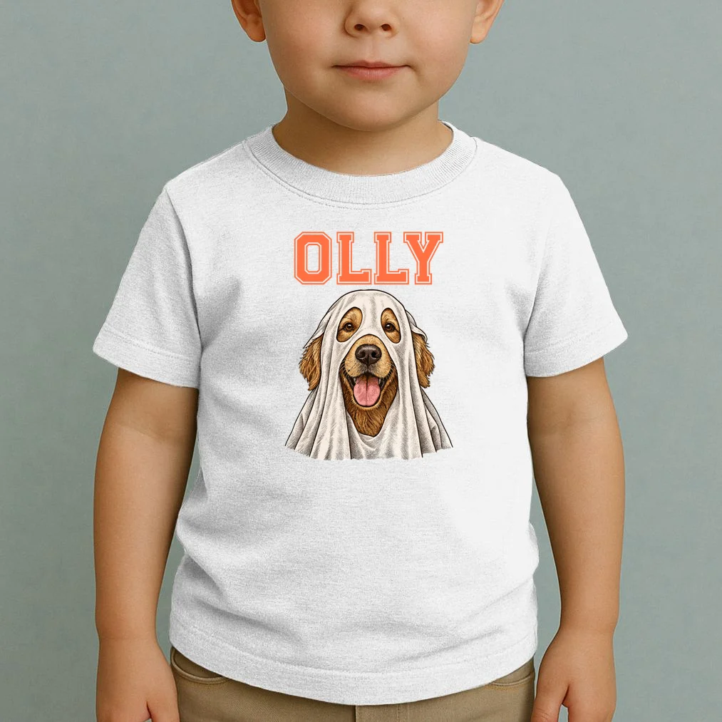 Custom Personalized Pet Portrait Shirt - Custom Dog Name Toddler T-Shirt - Front 1