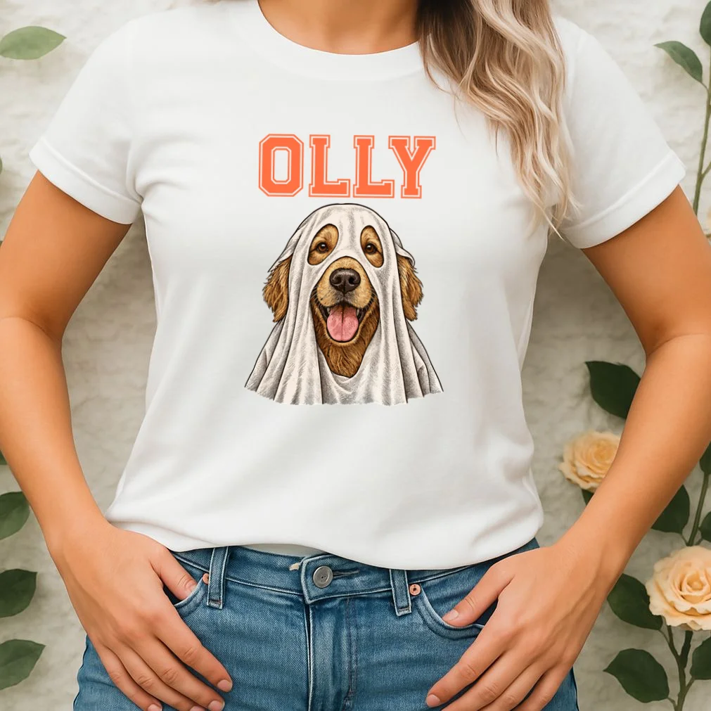 Custom Personalized Pet Portrait Shirt - Custom Dog Name Women's T-Shirt - Front 1