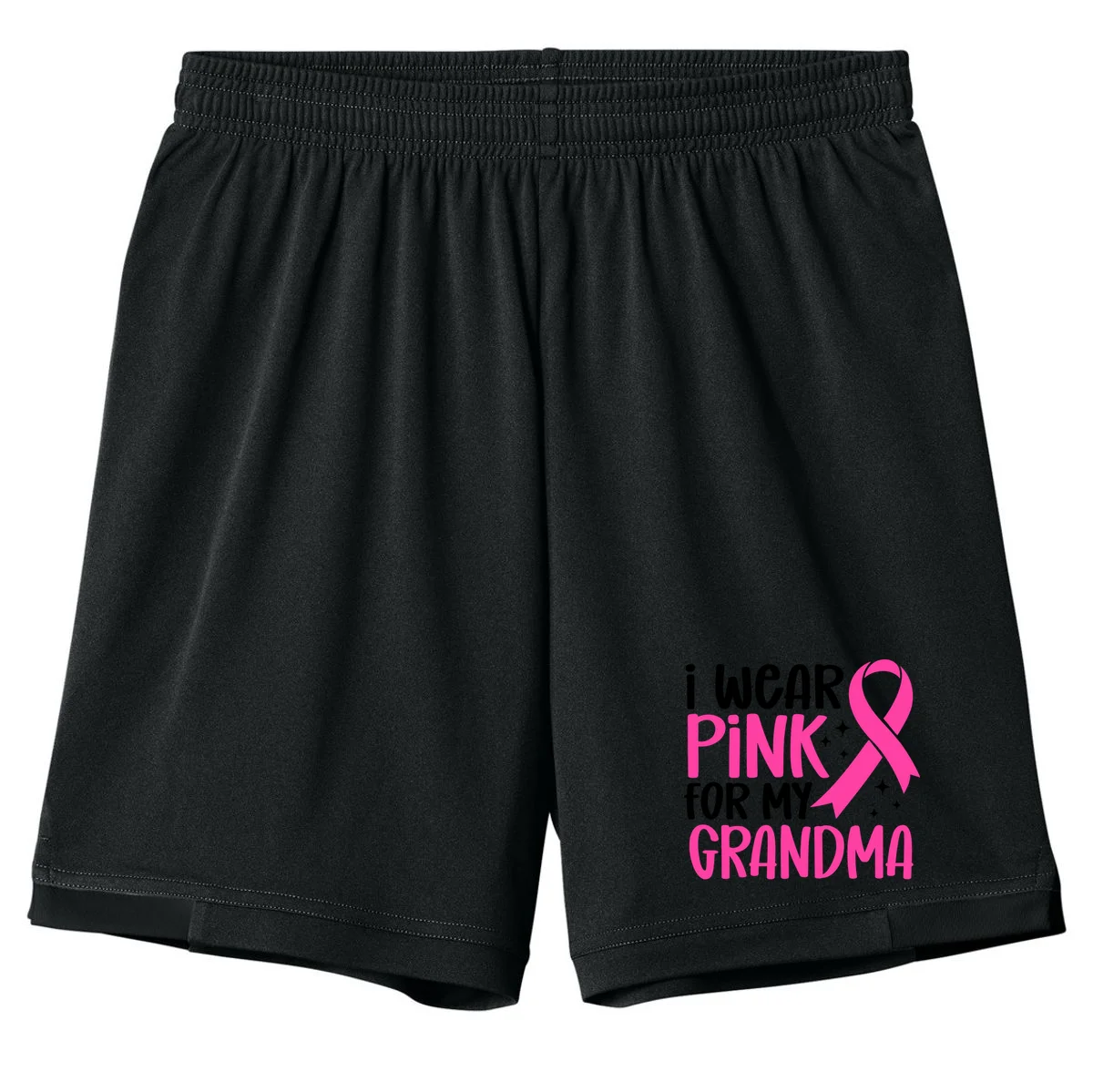 I Wear Pink For My Custom Text Personalized Breast Cancer Awareness Custom Name Kids Shorts - Front