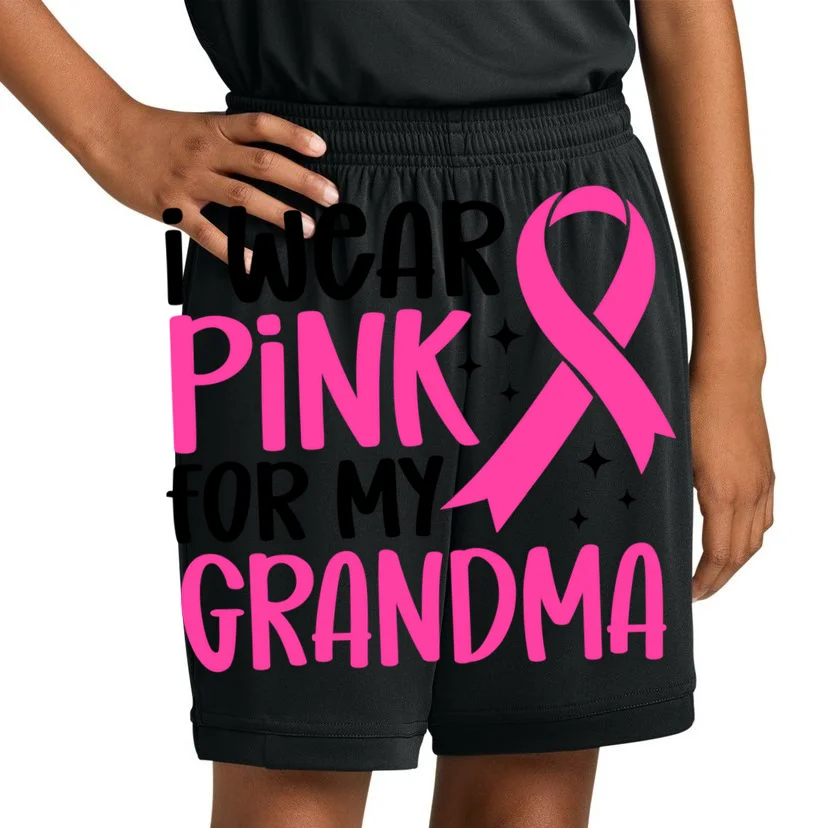 I Wear Pink For My Custom Text Personalized Breast Cancer Awareness Custom Name Kids Shorts - Front 1