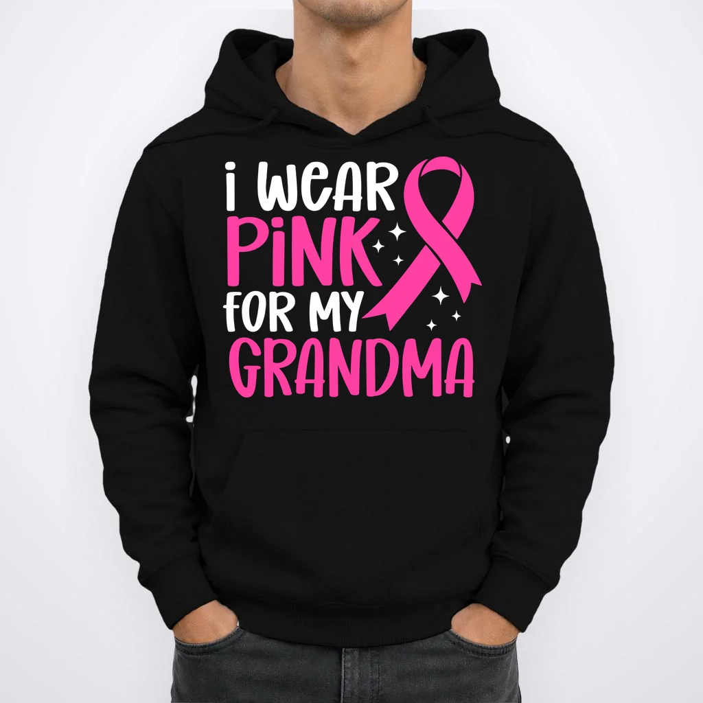 I Wear Pink For My Custom Text Personalized Breast Cancer Awareness Custom Name Hoodie - Front 1