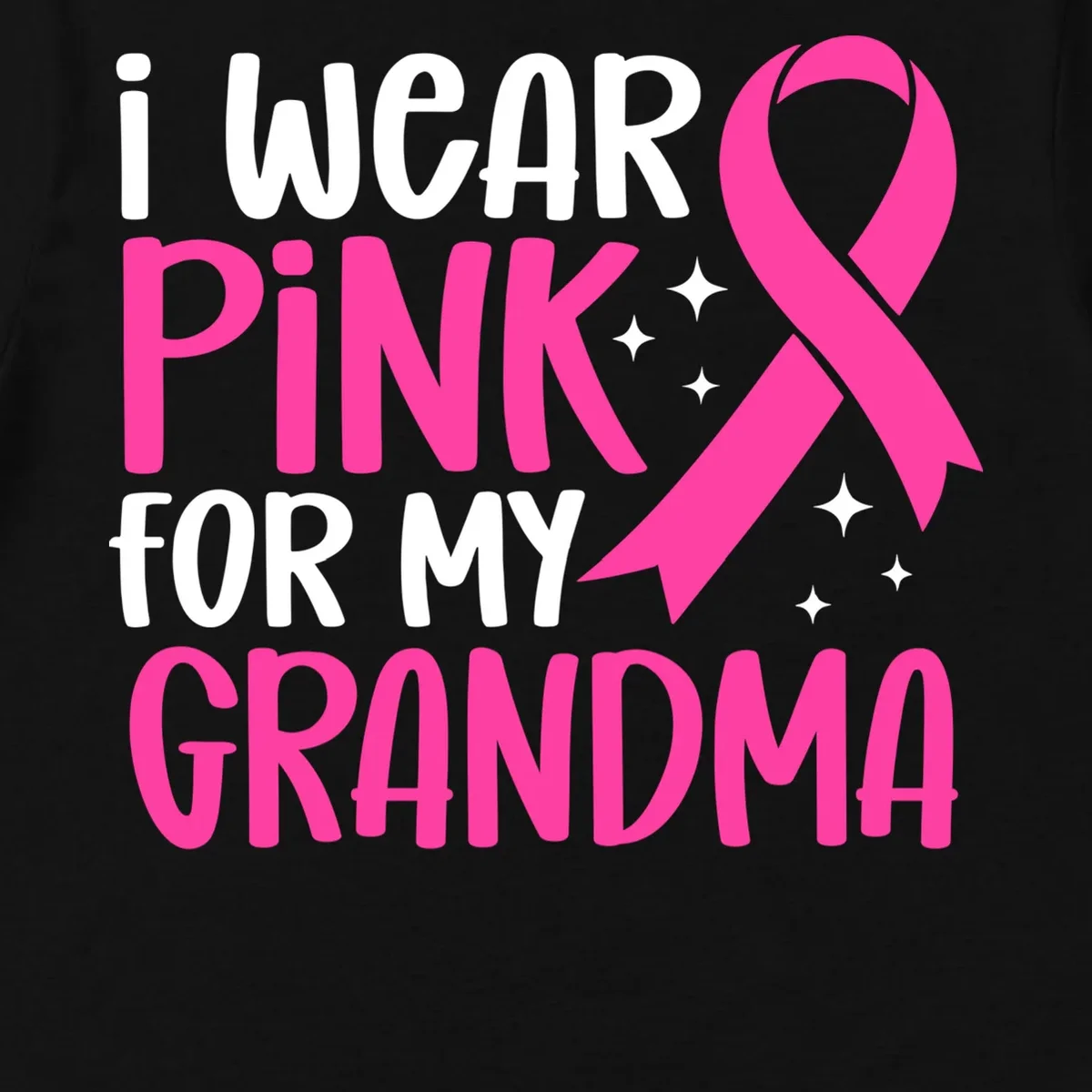 I Wear Pink For My Custom Text Personalized Breast Cancer Awareness Custom Name Men's T-Shirt - Front - Close-up