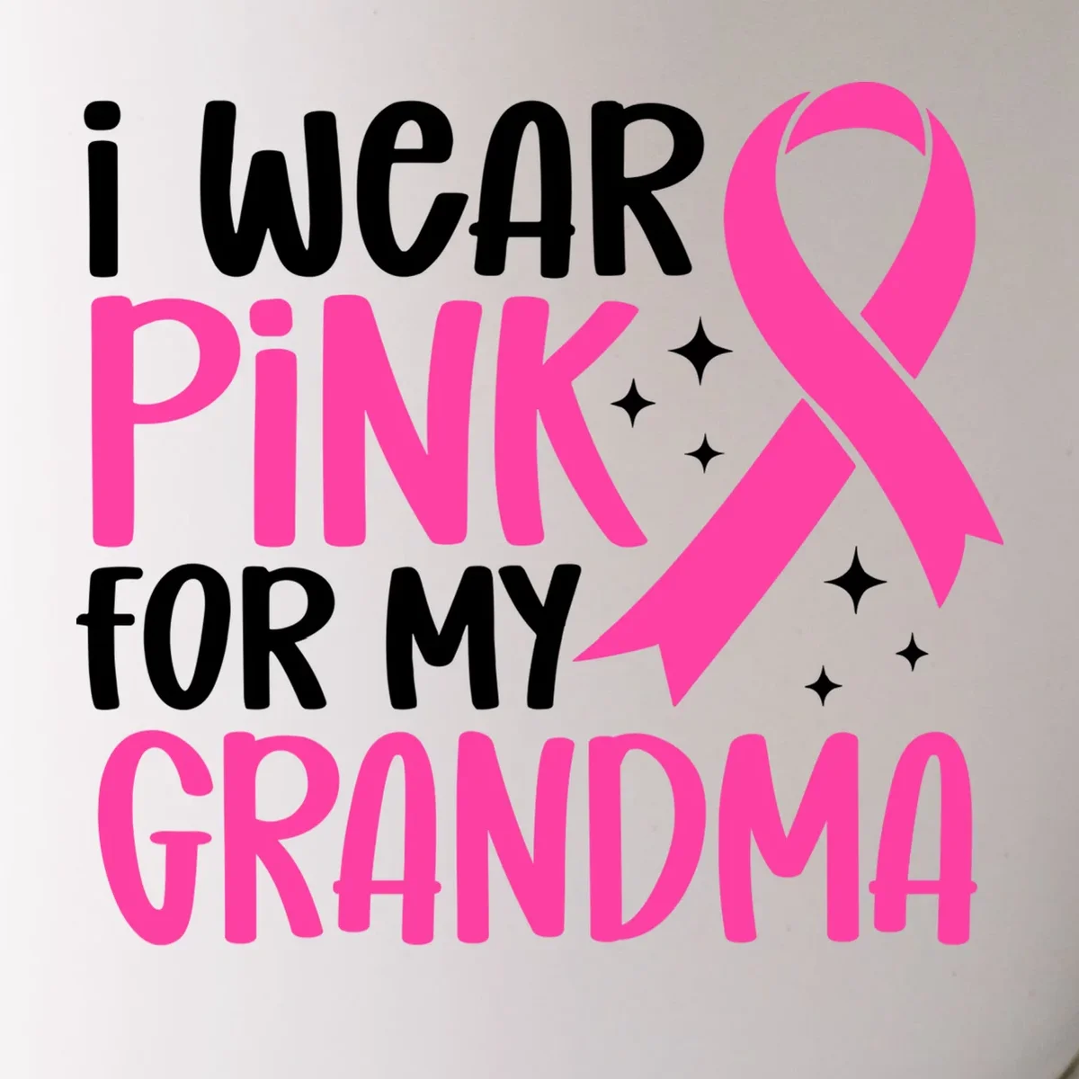 I Wear Pink For My Custom Text Personalized Breast Cancer Awareness Custom Name Mug - Front - Close-up
