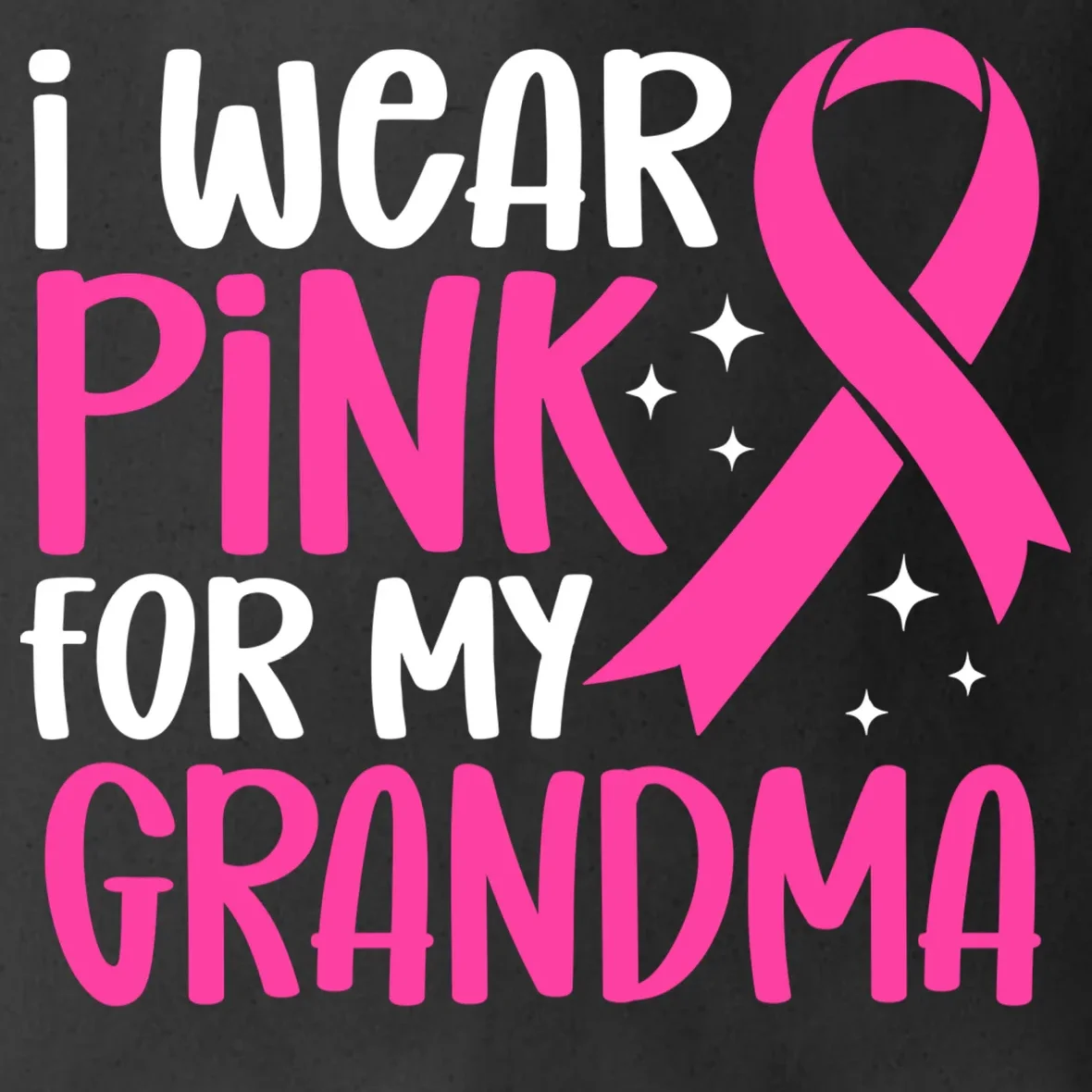 I Wear Pink For My Custom Text Personalized Breast Cancer Awareness Custom Name Tote Bag - Front - Close-up